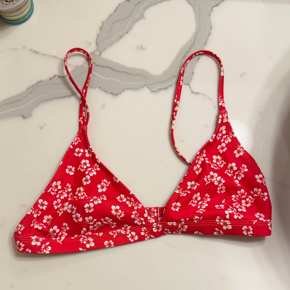 Kulani Kinis Red Floral Bikini Top